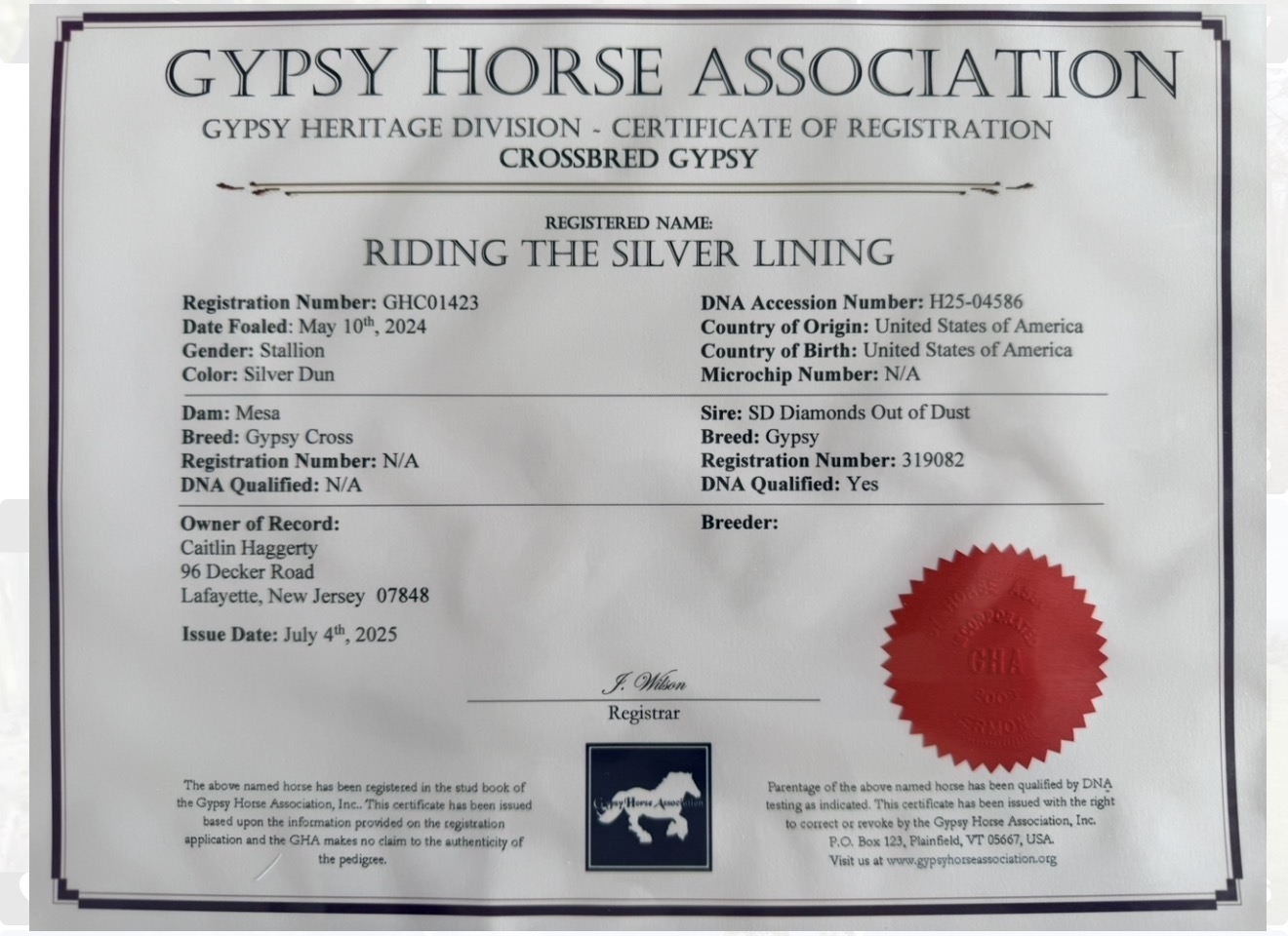 certificate